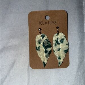 Alocasia Leaf Dangle Earrings